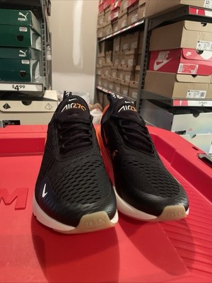 Nike Air Max 270 Size 11 Mens Black Total Orange Gum White Casual