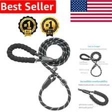 Medium Dog Slip Lead Leash - 6 FT, Padded Handle & Reflective Design for Comfort