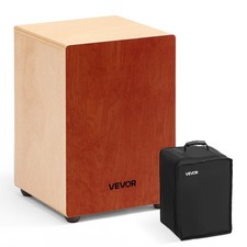 VEVOR Cajon Box Drum Birch Wood Percussion Instrument Guitar Strings Travel Bag