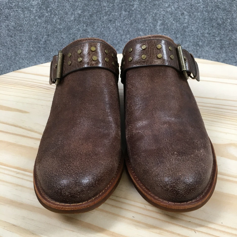 Sapatos Sofft Feminino 8.5 M Adena Casual Salto em Bloco Mules Couro Marrom - Imagem 4 de 4