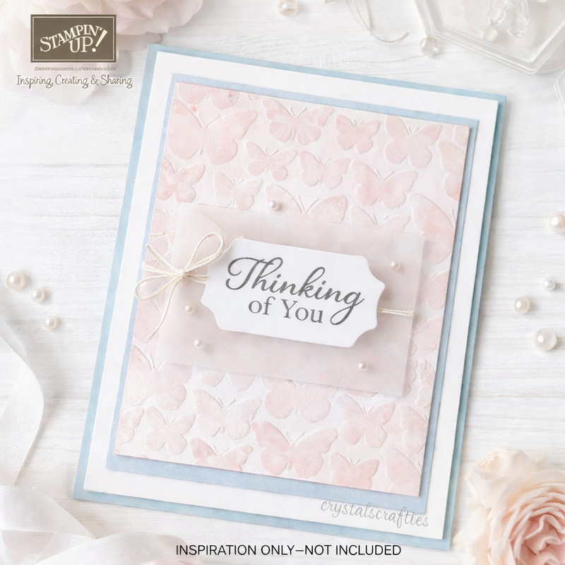 Stampin'Up! "Fluttering" Textured Impressions Embossing Folder **RETIRED**