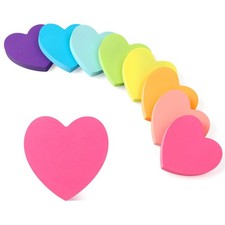Heart Sticky Notes 8 Colors 800 Sheets Office School Teacher Supplies
