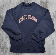 Vintage 80 s Coast Guard Distressed Military Crewneck Sweatshirt