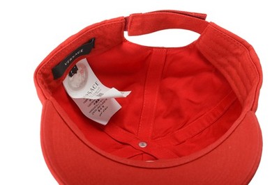 Versace Unisex Logo Print Medusa Head Red Baseball Cap Hat size 57