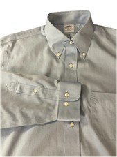Brooks Brothers 1818 Dress Shirt 16.5 4/5 Regent Non Iron Cotton Blue Mens - NEW