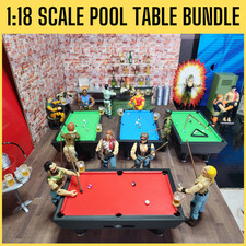Red Pool Table Bundle, 1:18 Scale, 3.75 Scale...