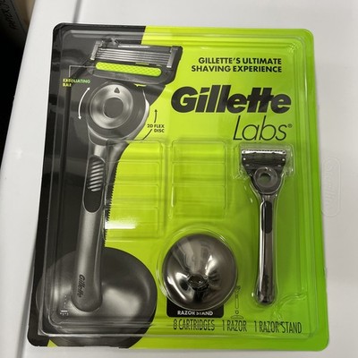 Gillette Labs Razor with Exfoliating Bar-1 Razor,  1 Razor Stand & 1 Cartridges