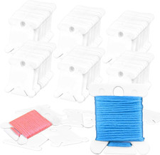 150PCS Plastic Embroidery Floss Bobbins - White Embroidery Floss Organizer for
