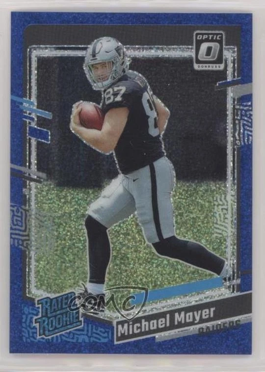 2023 Panini Donruss Optic Rated Blue Glitter Prizm Michael Mayer #260 Rookie RC