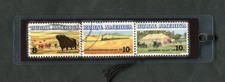 1973 RURAL AMER. STAMPS LAMINATED BOOKMARK W/REAL U.S. POSTAGE STAMPS NEW! #1504