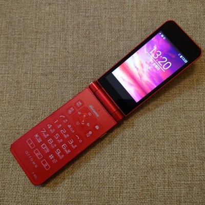 Fujitsu arrows Keitai F-03L Docomo Red SIM unlocked Android flip phone Japan