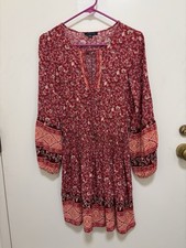 American Eagle Floral Bohemian Mini Dress Size S, Boho, Festival, Hippie Chic