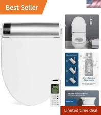 BB2000 Bliss Electric Bidet Seat - Warm Water, Heated & Remote Control, Elong...