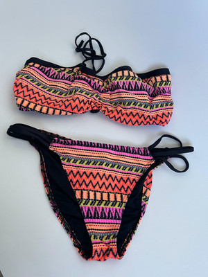 FREYA Multicoloured Bikini UK 32 E Way Out West Bandeau Top UK S Bottoms