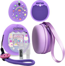 Hard Carrying Case and Silicone Cover Compatible with Tamagotchi Pix Interactive