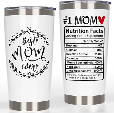 #1 Mom Gifts Tumbler, Gifts for Moms from Daughter Son Husband - Best Mom Ever B