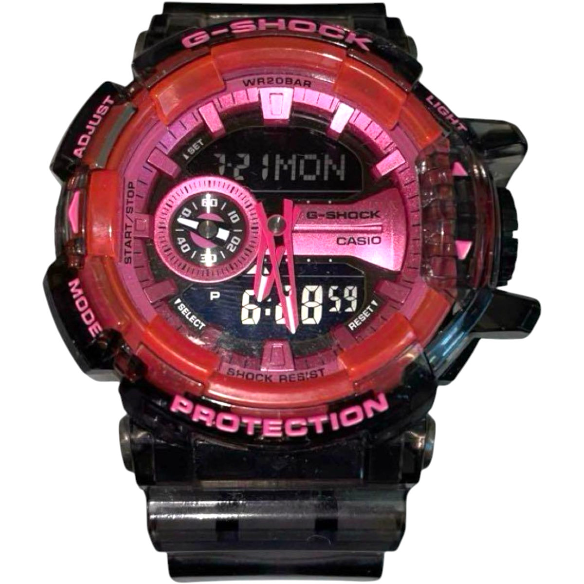 時計 CASIO G-SHOCK GA-400SK CASIO G SHOCK GA-400SK Limited Model Pink Analog Digital Mens