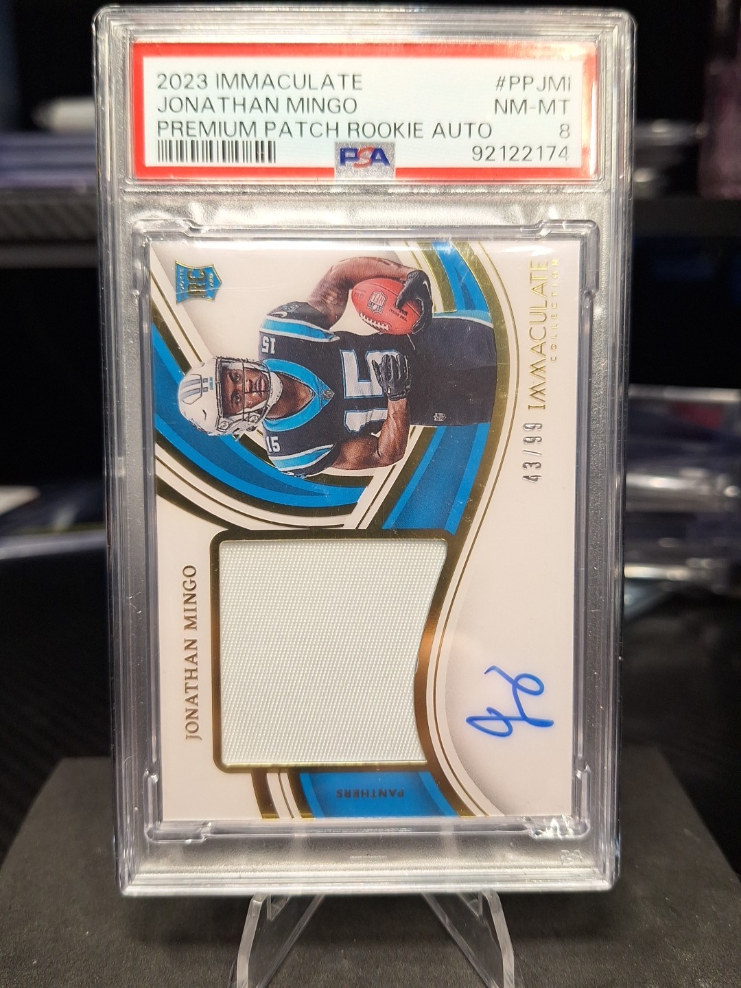 Jonathan Mingo Panini Immaculate Collection Premium Patch Rookie Autographs #PPJMI Base