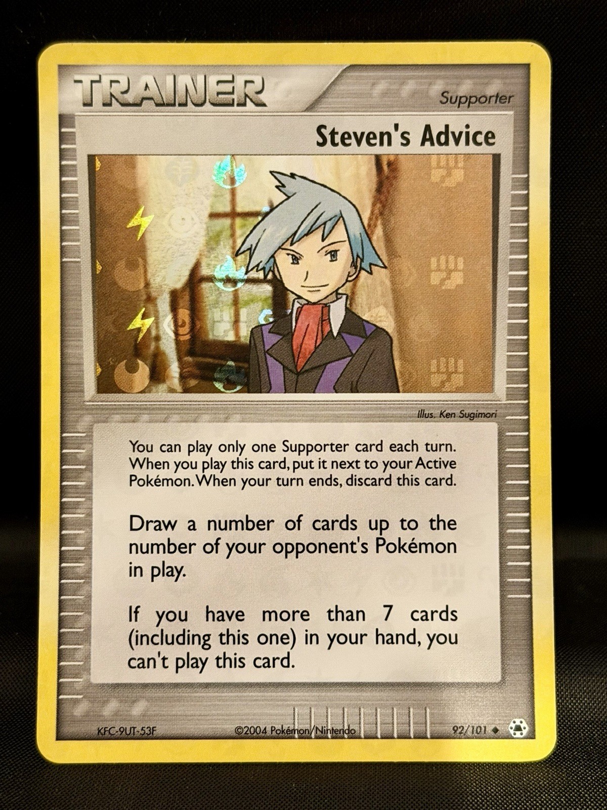 2004 Pokemon Hidden Legends Reverse Holo Foil NM Card - Steven’s Advice #92/101