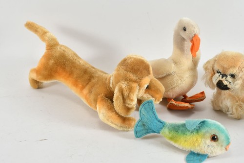 N46L38- Steiff Vintage Stofftiere ua Katze Fisch Dackel - Bild 6 von 12