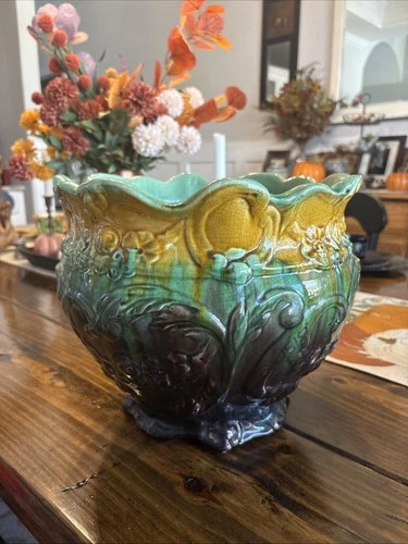 Antique Very Large ART NOUVEAU WELLER ART POTTERY Jardiniere