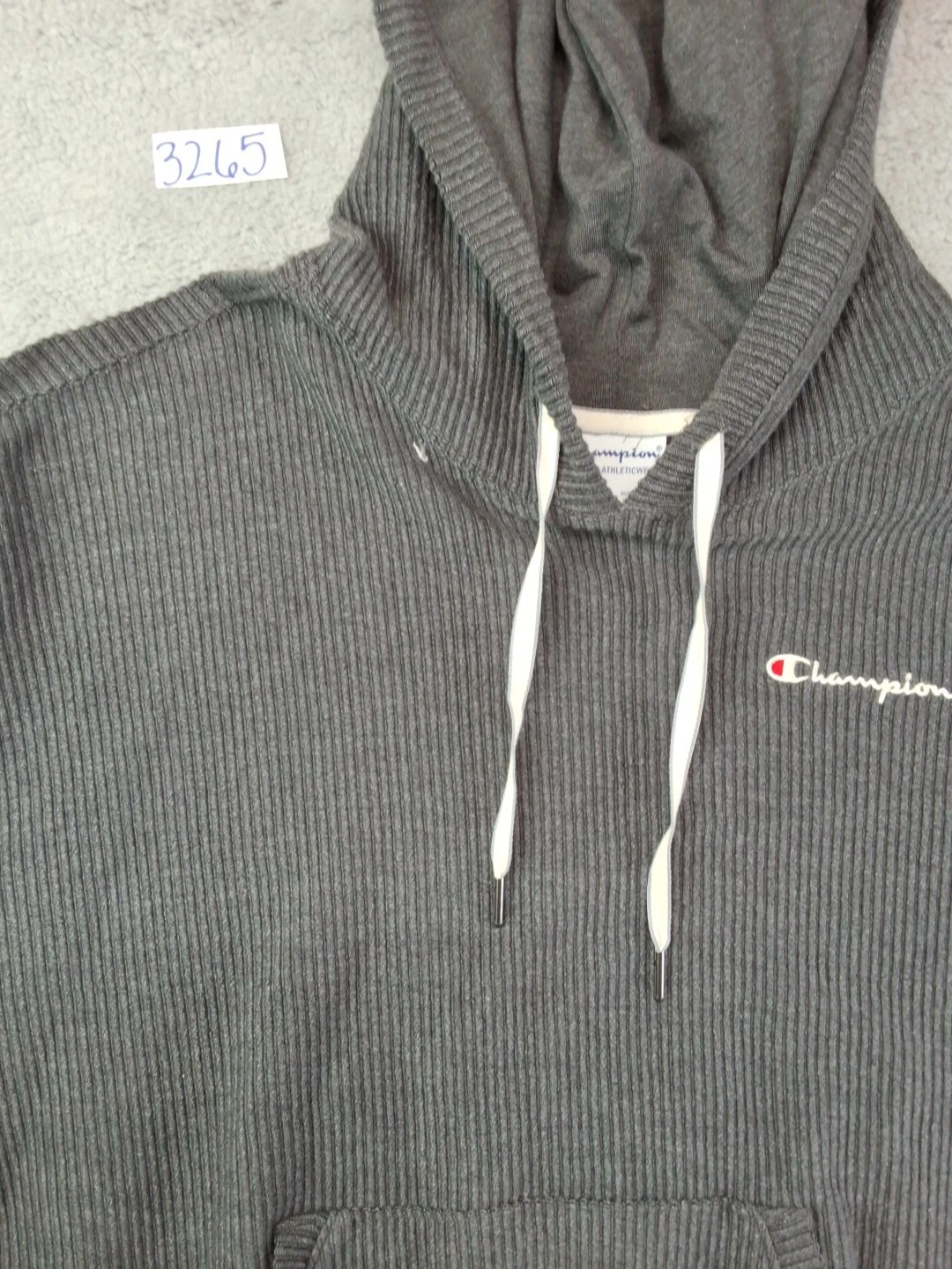 VETEMENTS Maglione Champion adulto grande grigio pullover felpa con cappuccio misto cotone sensazione rialzata