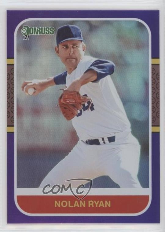 2021 Panini Donruss Retro 1987 Holo Purple Nolan Ryan #225 HOF g2x