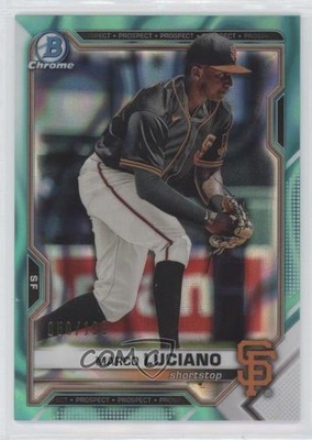 2021 Bowman Draft Chrome Aqua Lava Refractor 50/199 Marco Luciano #BDC-131 0ui8
