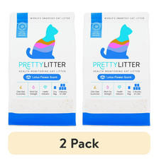 2 pack PrettyLitter Health Monitoring Cat Litter, Lotus Flower Scent, 8lb
