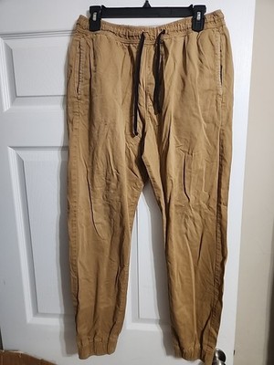 American Eagle Pants Men's Medium Khaki Pull On Extreme Flex Drawstring Stretch
