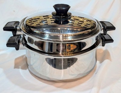 Vintage Royal Queen 6-Qt. Multiply T304s Stockpot &  T304s 11'' Skillet With Lid 