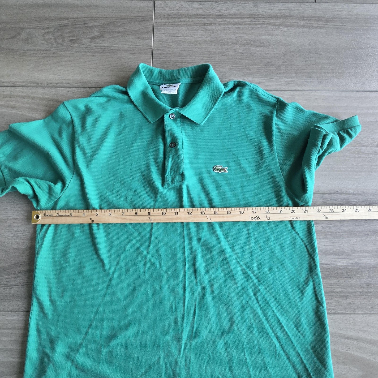 Lacoste Polo Shirt Mens Large Green Crocodile Logo Short Sleeve Classic Golf thumbnail 4