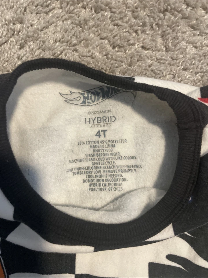 Гибридная одежда толстовка в клетку Hot Wheels размер 4T - Изображение 2 из 3