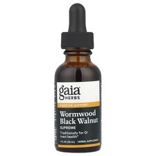 2 X Gaia Herbs, Wormwood Black Walnut Supreme, 1 fl oz 30 ml -Worldwide