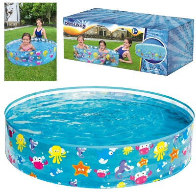 Bestway Fill-N-Fun Planschbecken Sparking Sea 122 cm - Kinderpool Schwimmbecken
