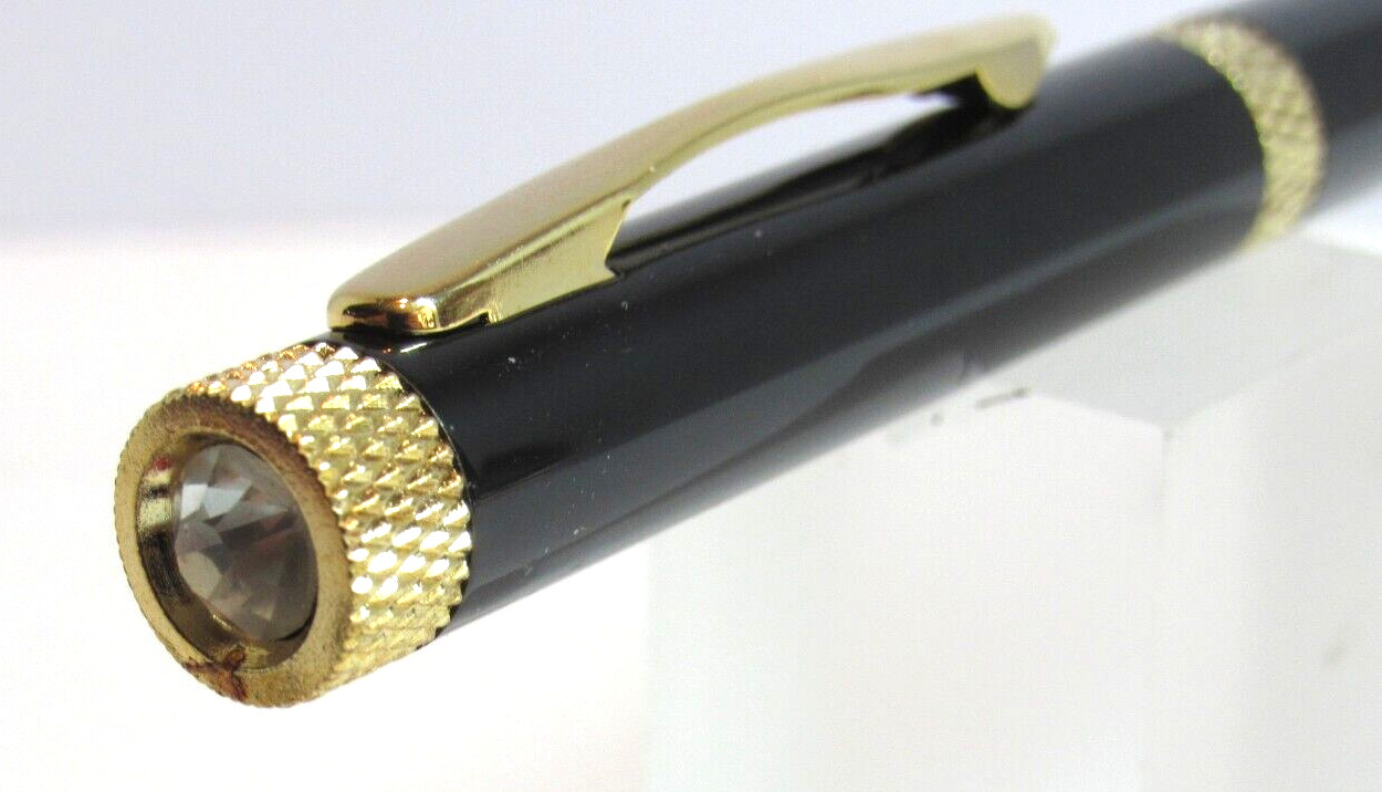 SET OF 3 Terzetti Diamond Top BRASS Metal Ballpoint pens-GIFT POUCH