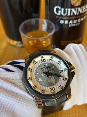 Corum Admiral's Cup Challenger 48 Day/Night GMT Titanium LTD Ed of 150; X-Strap