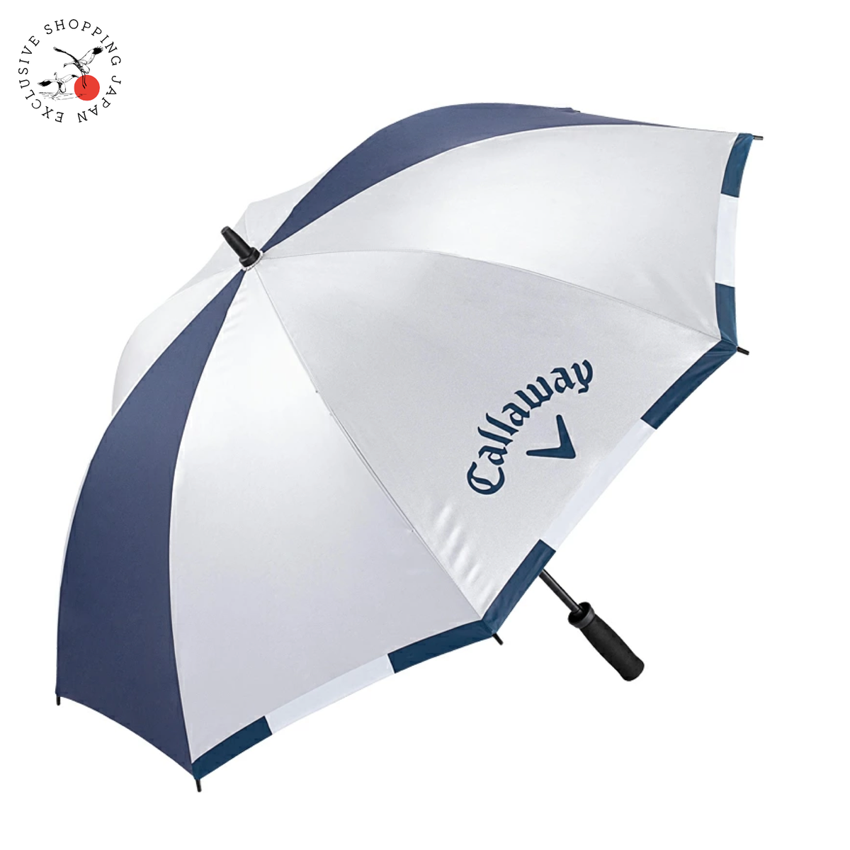Callaway ゴルフ用傘 シルバー/ネイビー Callaway Golf UV Color Umbrella 70 Single Canopy 2023 Model 99% UV