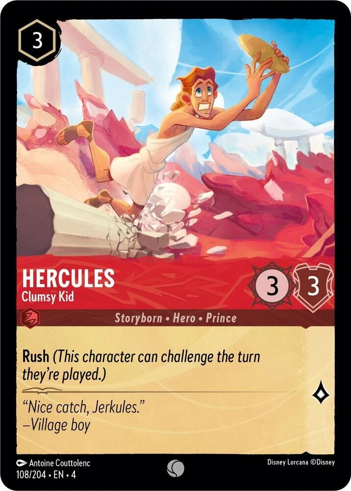 Hercules - Daring Demigod 109/204 (FOIL) Lorcana Ursula's Return NM