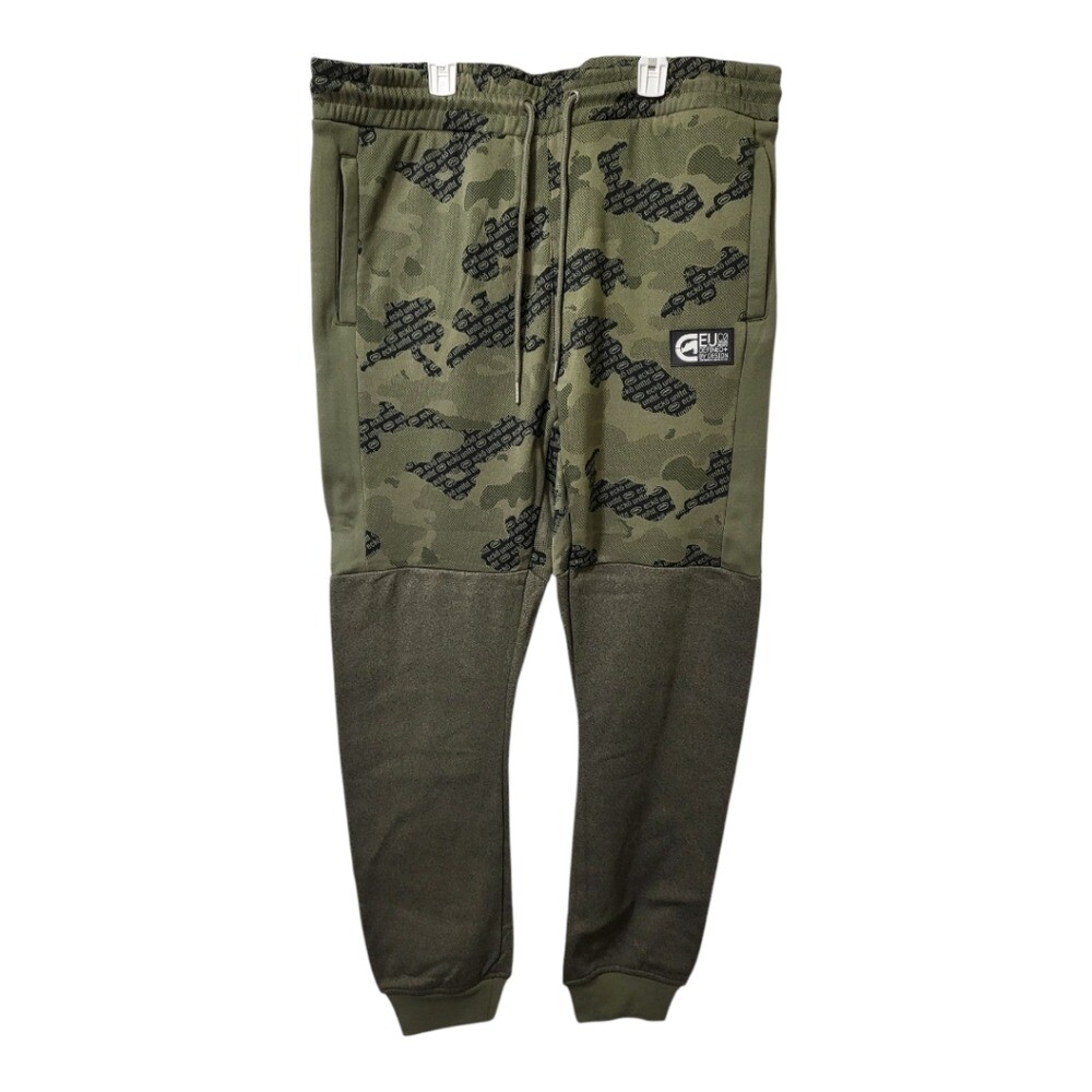 Ecko Unltd Green And Black Camo Patchwork Size 2xl New