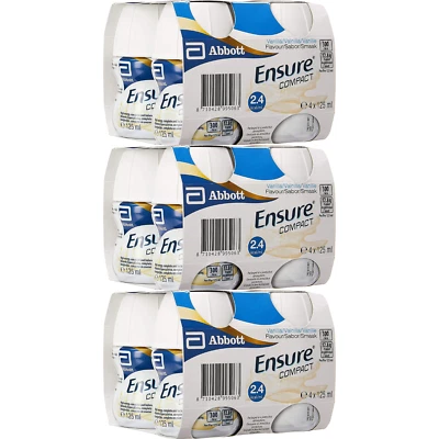 Ensure Compact Nutritional Supplement Drink Vanilla Flavour - 12 X 125ml