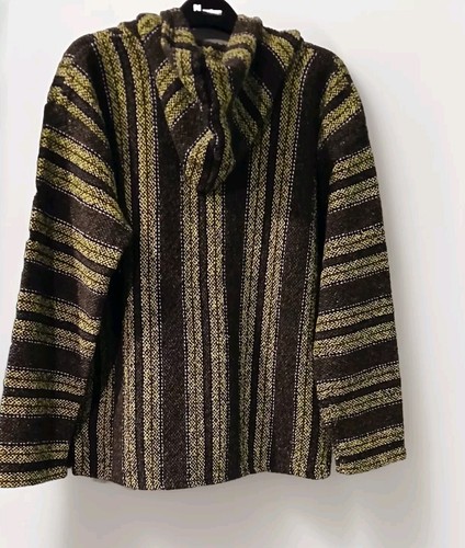 Vintage Franks Baja Hoodie Mens Textile Sweater Aztec Long Sleeve Size XL - Picture 3 of 5