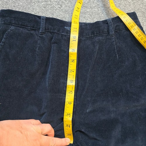 LL Bean Pants Women Size 12 Petite Blue Corduroy Tapered High Rise Casual Career - Picture 8 of 11