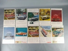 10 Original Vtg Paper Pontiac Car Ad 1950s 1960s Advertising Magazine