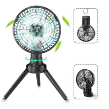 2 Inch 1 Rechargeable Portable Adjustable USB Camping Fan With LED Lantern Lamp