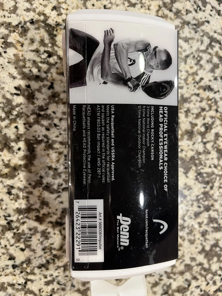 HEAD Gafas de Raquetball Impulso Antiniebla y Resistentes a Arañazos Transparentes, Nuevas En Caja Foto 4 de 4