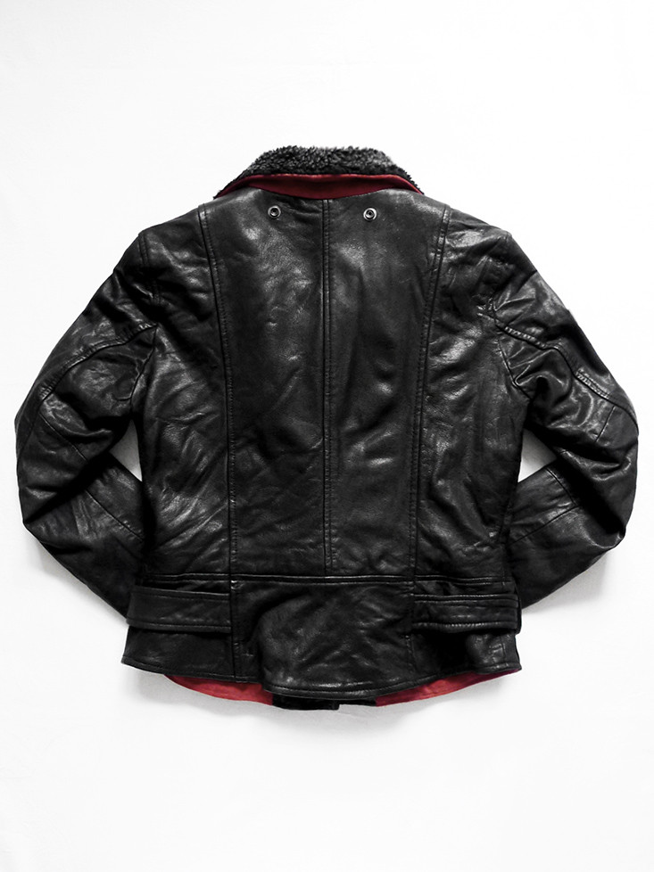 NEW WITH TAG SUPERDRY BELTED RIDER Moto Inspired Leather Jacket + Pockets Small image 10