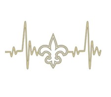 New Orleans Saints Heartbeat Vinyl Decal Window Truck Sticker Laptop