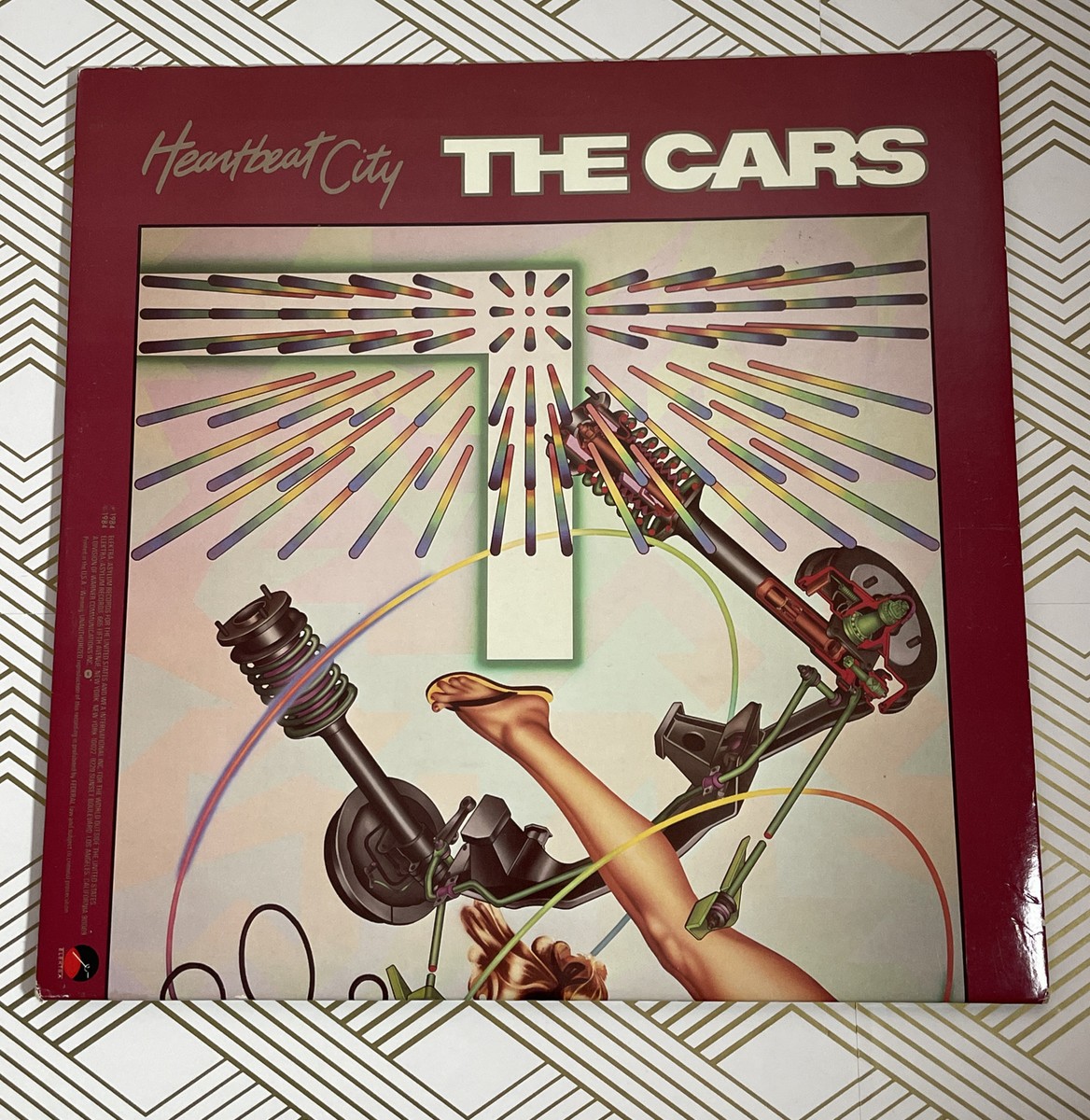 The Cars~Heartbeat City LP~84 ELEKTRA~60296 excellent condition
