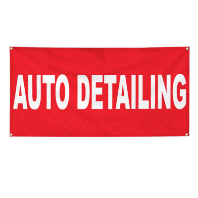 Vinyl Banner Multiple Options Auto Detailing Advertising Printing Automotive